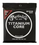 Струны для электрогитары гитары Martin MTCN160 Titanium Core Light (12-55)