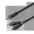 Аудио кабель RAYC150L2 Roxtone Готовий аудіо кабель, Рознімання: Jack 1x3.5 stere - 2xRCA-M-2м (Міні джек-2 Тюльпана)