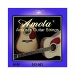 Струни для акустичниї гітари Струни для акустичниї гітари Amola A100 Light (012-053)