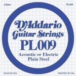 Струна для акустической гитары D'ADDARIO PL009 Plain Steel