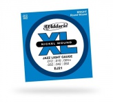 Струны для электрогитары D'ADDARIO EJ21 XL Jazz Light