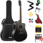 Комплект Donner Music Acoustic Guitar Cutaway Black EC1129