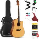 Комплект Donner Music DAG-1C 41 Inch Full-size Cutaway Acoustic Guitar Spruce Mahogany Body  EC984