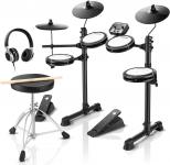 Цифровая ударная установка, комплект Donner Music DED-80 5 Drums 3 Cymbals with Drum Throne/ Sticks/ Headphone/ Audio Cable EC3414