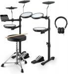 Цифровая ударная установка, комплект Donner Music DED-70 5 Drums 3 Cymbals with Drum Throne/ Sticks/ Headphone/ Audio Cable EC6700