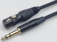 Мікрофонний кабель XLR F - 6.35 TRS Stereo 1M
