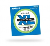 Струни для бас гітари D'ADDARIO EXL165-6 XL Regular Light Top Medium Bottom 6str