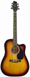 Электроакустическая гитара Stagg SW203CETU SB