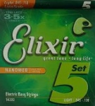 Струны для бас-гитары Elixir 5S NW M L