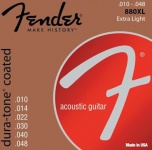 Струны для акустической гитары Fender 880XL 80/20 COATED 10-48