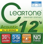 Струны для акустической гитары CLEARTONE 7612 80/20 Bronze Light 12-53