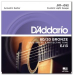 Струны для акустических гитар D'ADDARIO EJ13 80/20 Bronze Custom Light