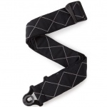 Ремінь для гітари D`ADDARIO 50BAL02 Auto Lock Guitar Strap (Black Padded Diamonds)