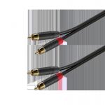 GPTC160L1,5 Roxtone Готовый аудио кабель 2 тюльпана х 2 тюльпана, Разъемы:2xRCA-M (RF2C-BG)- 2xRCA-M (RF2C-BG)-1,5 метра