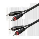 RACC130L2 Roxtone Готовый аудио кабель, Разъемы: 2xRCA-M - 2xRCA-M-2м (Тюльпан-Тюльпан)