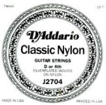 Струни для класичної гітари D'ADDARIO J27H04 SILVER CLASSICS CLEAR NYLON D