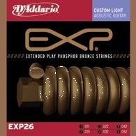 Струни для акустичної гітари D&#039;ADDARIO EXP26 EXP Phosphor Bronze Custom Light