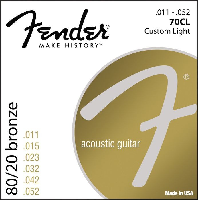 Струни для акустичної гітари FENDER 70CL