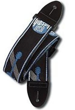 GIBSON ASGG-800 WOVEN STYLE 2&#039; STRAP W/GIBSON LOGO - BLUE