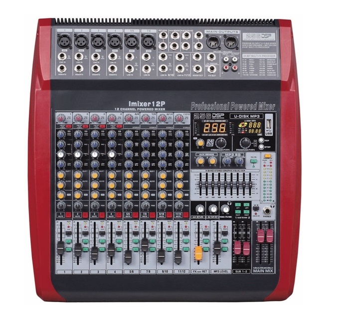 Мікшерний пульт Активный микшерный пульт Emiter-S IMIXER12P-USB, 2x650Вт