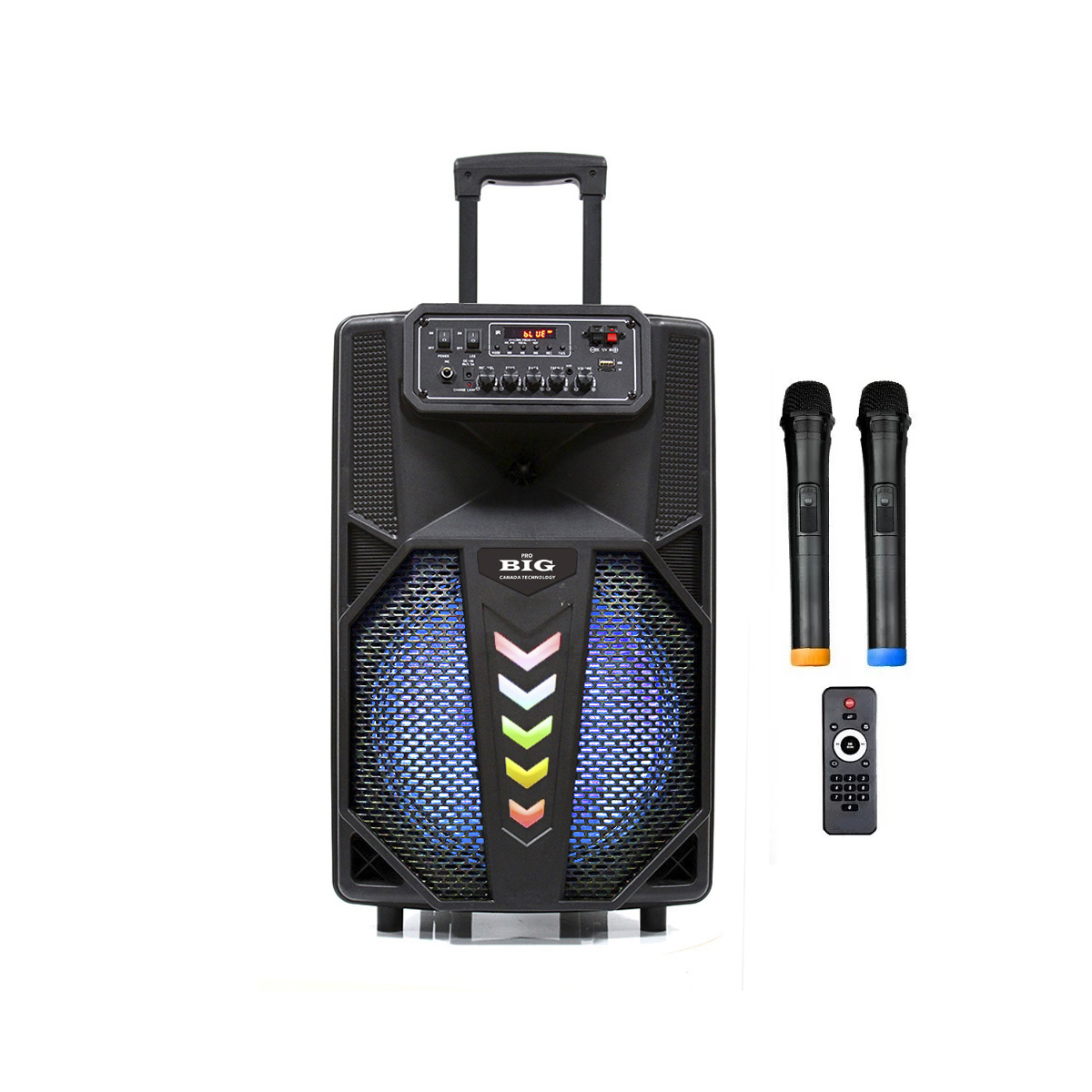 Акустична система з мікрофонами BIG240STAR USB/MP3/FM/BT/TWS + 2pcs VHF mic