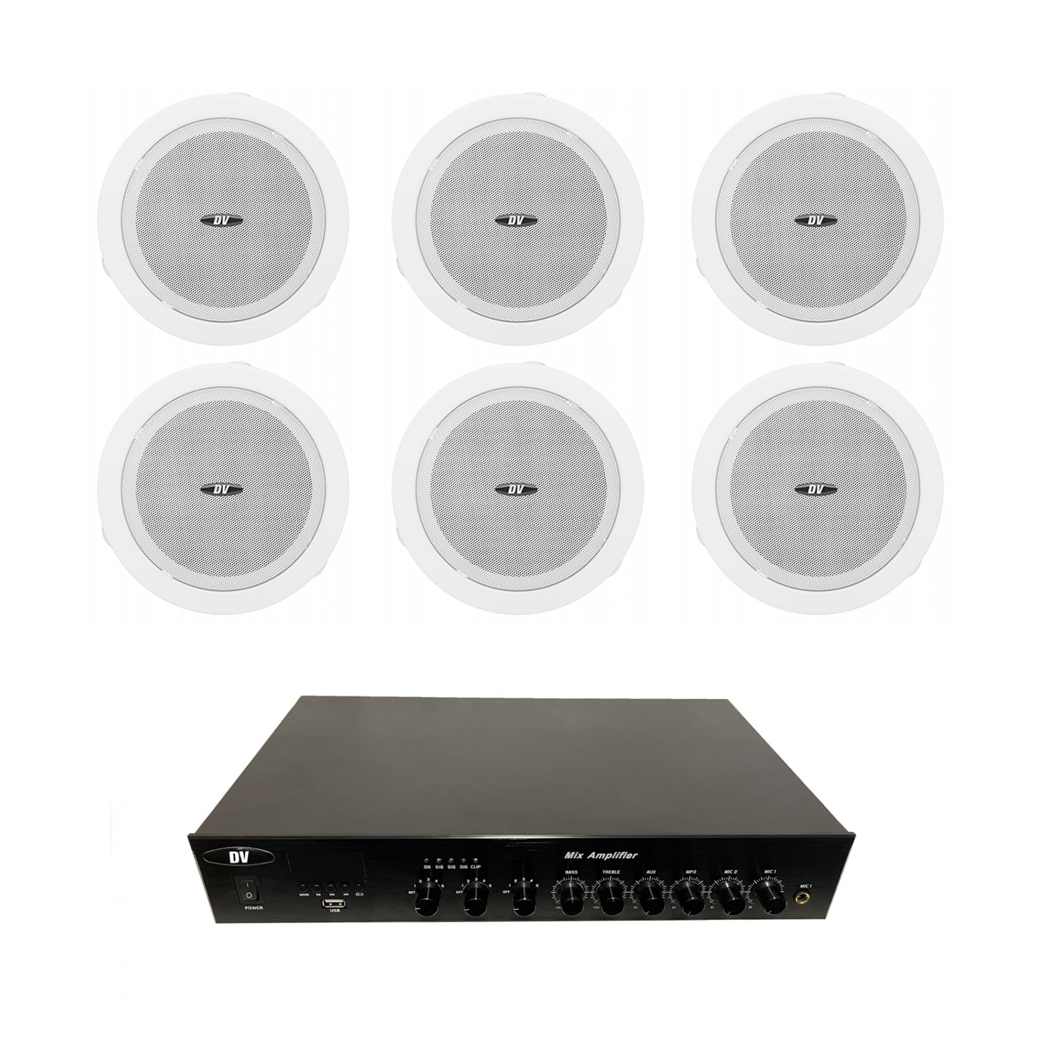 Акустическая система Комплект звуку DV audio LA60686 для приміщення до 120 м.кв.