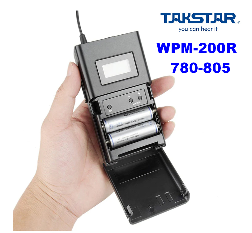 WPM-200R (780-805МГц)Такстар - напоясний приймач для системи персонального моніторингу WPM-200, в комплекті з навушниками