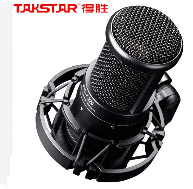 Настільний конденсаторний мікрофон ТАКСТАР PC-K220USB, кардіоїдний мікрофон для комп&#039;ютера з живленням від USB, запис музичних інструментів