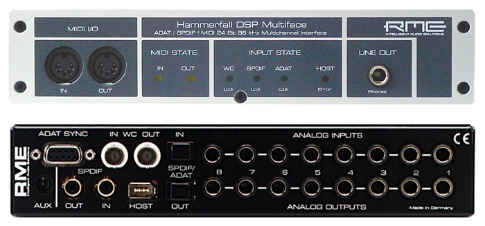 Интерфейс RME Multiface