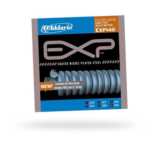 Струны для электрогитары D&#039;ADDARIO EXP140 EXP Light Top/Heavy Bottom