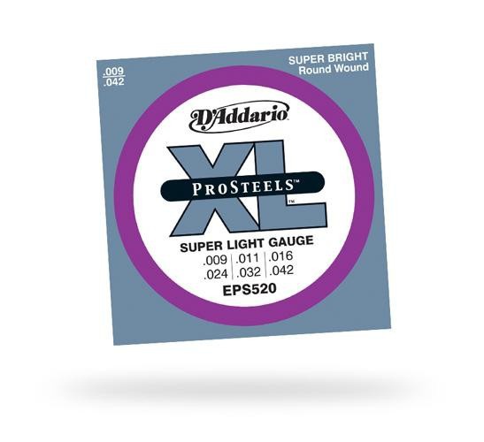 Струна для електрогітари D&#039;ADDARIO EPS520 XL ProSteels Super Light