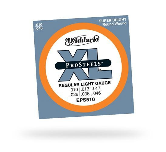 Струны для электрогитары D&#039;ADDARIO EPS510 XL ProSteels Regular Light