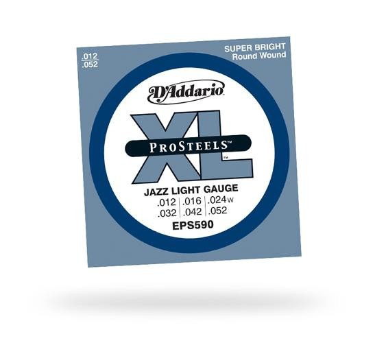 Струны для электрогитары D&#039;ADDARIO EPS590 XL ProSteels Jazz Light