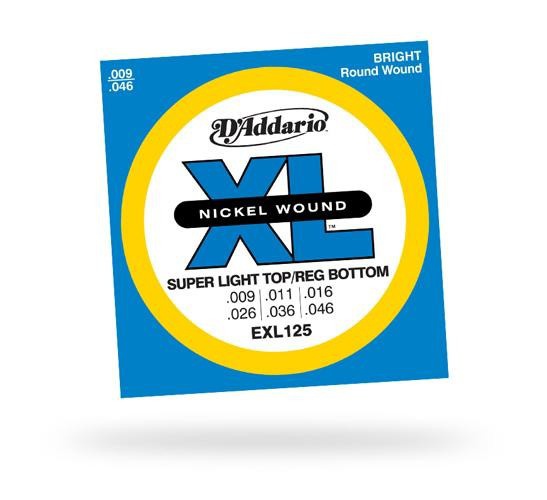 Струна для електрогітари D&#039;ADDARIO EXL125 XL Super Top Regular Bottom