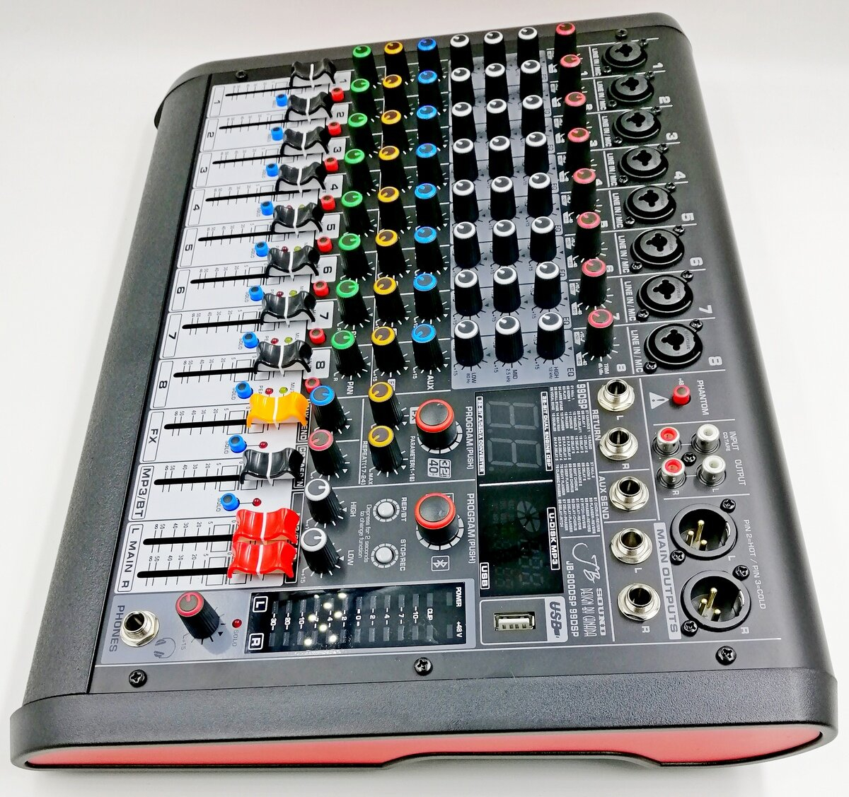 Микшерный пульт JB-800DSP JB sound Микшерный пульт 8 каналов ,процессор эффектов 32-бит, 99DSP