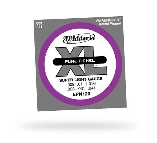 Струны для электрогитары D&#039;ADDARIO EPN120 XL Pure Nickel Super Light