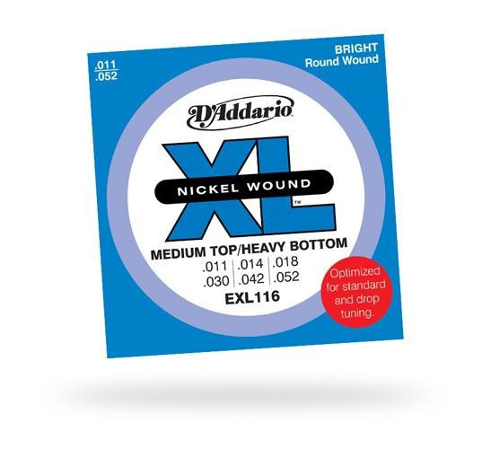 Струна для електрогітари D&#039;ADDARIO EXL116 XL Medium Top Heavy Bottom