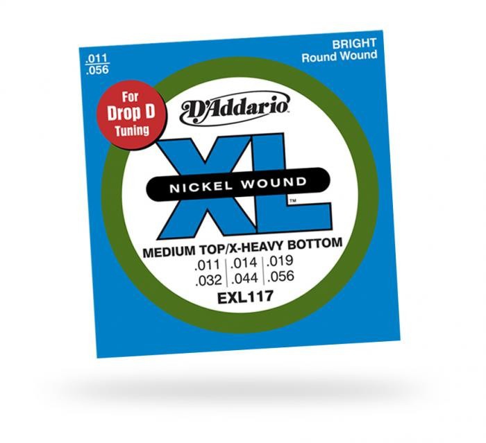 Струна для електрогітари D&#039;ADDARIO EXL117 XL Medium Top X-Heavy Bottom