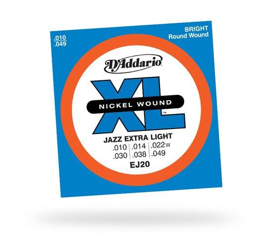 Струна для електрогітари D&#039;ADDARIO EJ20 XL Jazz Extra Light