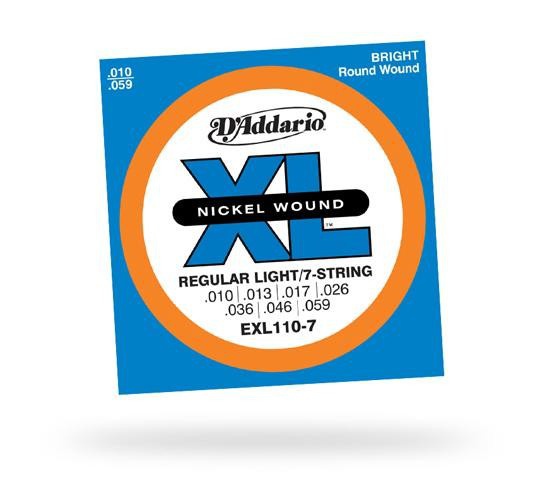 Струна для електрогітари D&#039;ADDARIO EXL110-7 XL 7 Regular Light