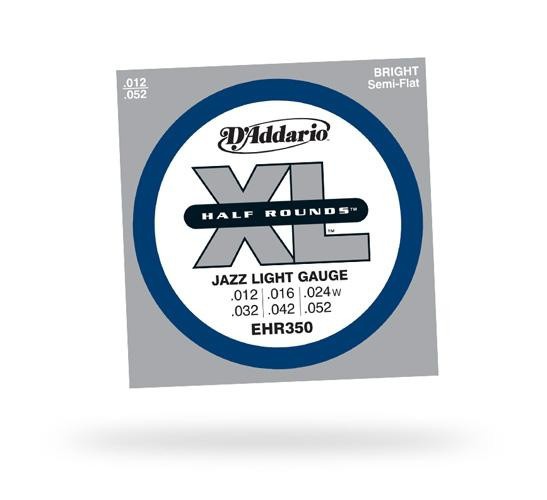 Струна для електрогітари D&#039;ADDARIO EHR350 XL Half Rounds Jazz Light