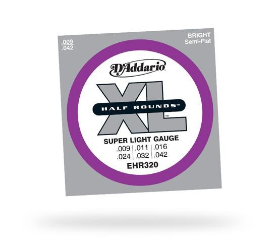 Струны для электрогитары D&#039;ADDARIO EHR320 XL Half Rounds Super Light