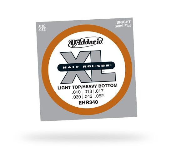 D&#039;ADDARIO EHR340 XL Half Rounds Light Top/Heavy Bottom