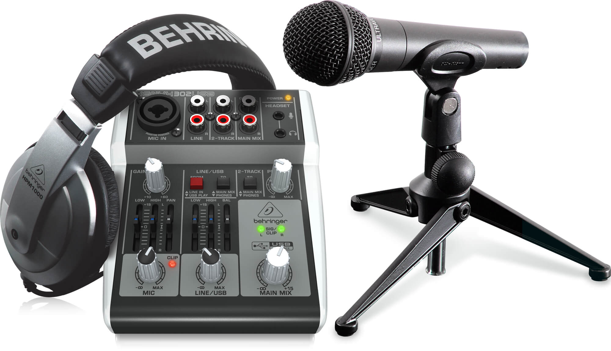 ΠΠΎΠΌΠΏΠ»Π΅ΠΊΡ Π΄Π»Ρ ΠΏΠΎΠ΄ΠΊΠ°ΡΡΠΎΠ² BEHRINGER PODCASTUDIO 2 USB