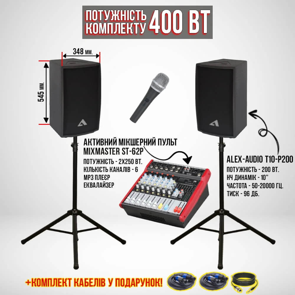 Акустический комплект SET10 (400 Вт.)