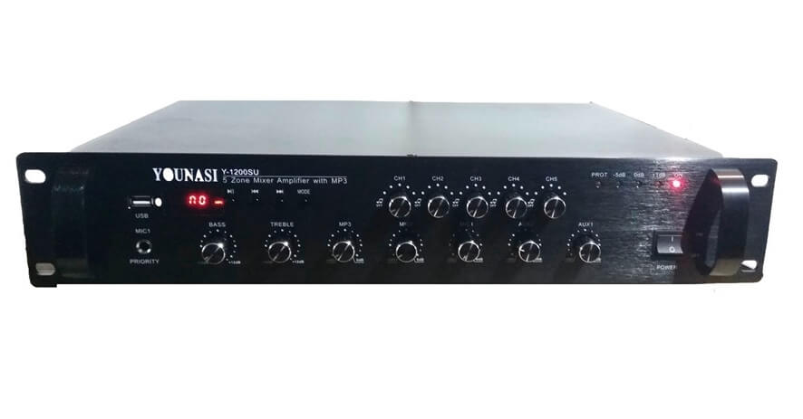 Трансляционный Усилитель Younasi Y-1200SU, 200Вт, USB, 5 zones