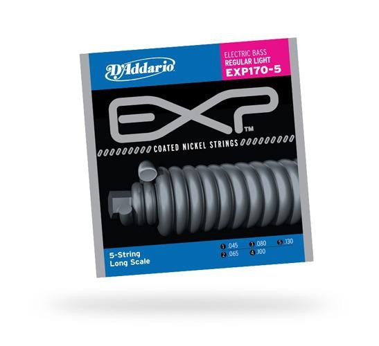 Струны для бас-гитары D&#039;ADDARIO EXP170-5 EXP Regular Light 5str