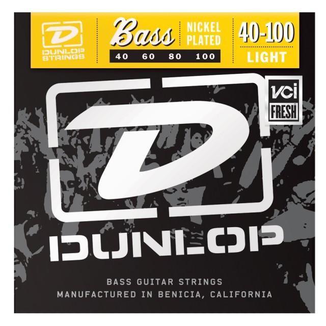 Струни для бас гітари DUNLOP DBN40100 NICKEL PLATED STEEL LIGHT 40-100