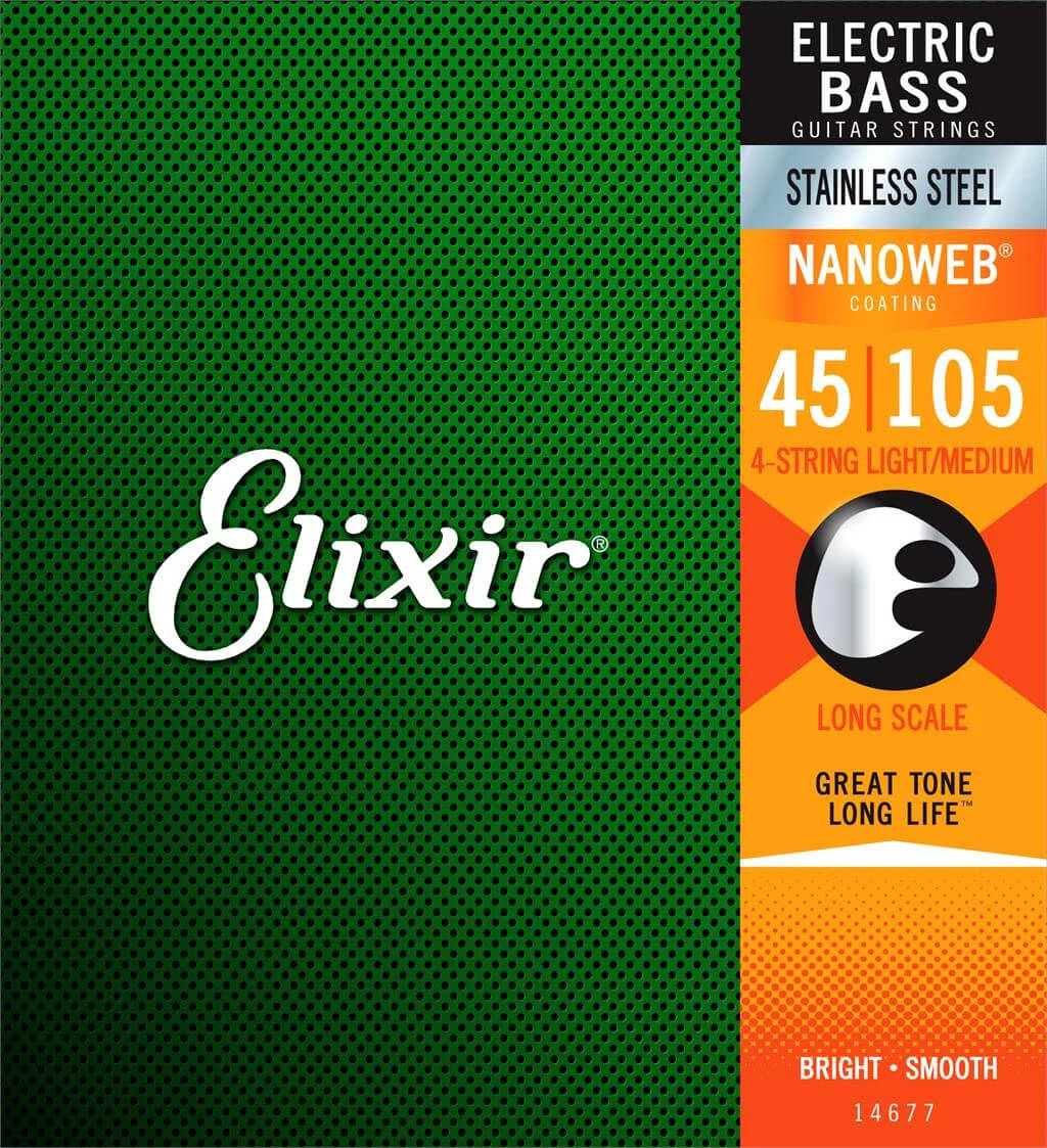 Набір струн для бас гітари Elixir 14677 4S LM SS