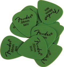 Fender MATTE DERLRIN PICKPACKS (12) GREEN